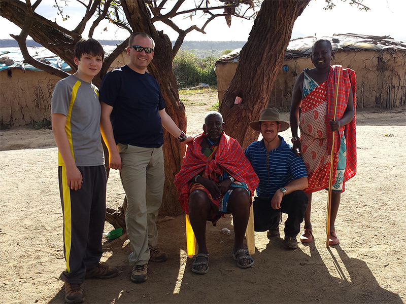 Clifford-Yantz-with-Matt-Maloney-and-Son-with-Maasai-Elder